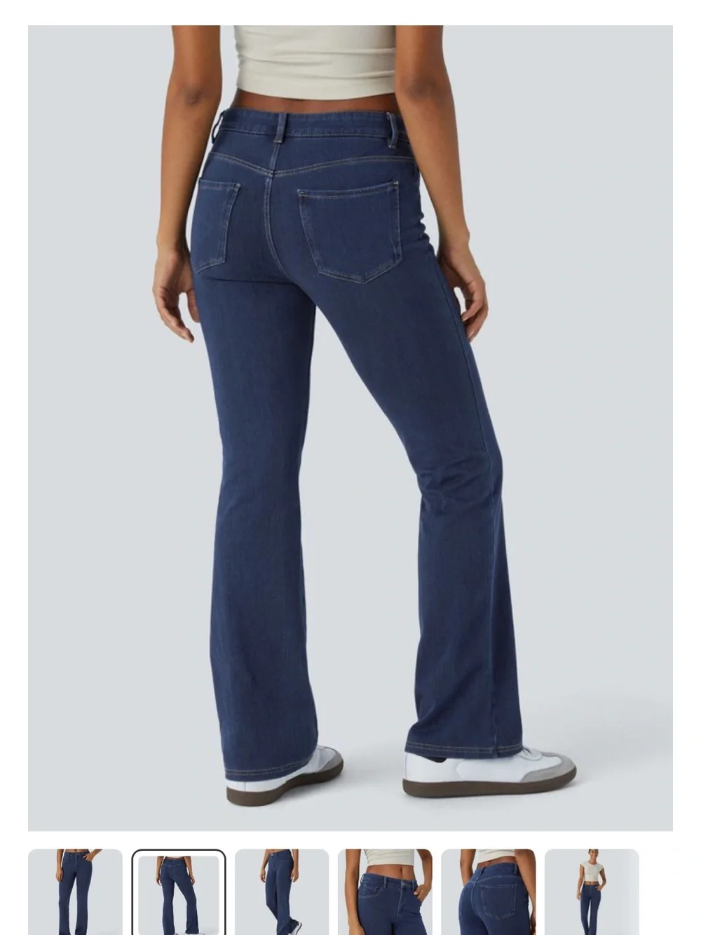 NWOT Halara Flex mid rise stretchy knit bootcut jeans - Picture 5 of 7